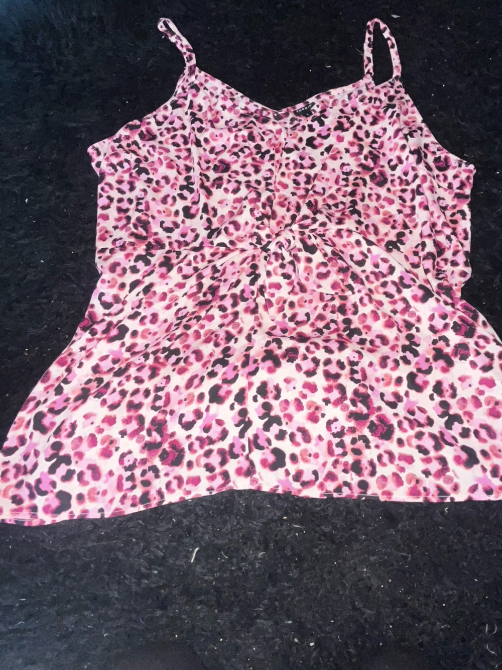 torrid Pink and Black Leopard Print Top